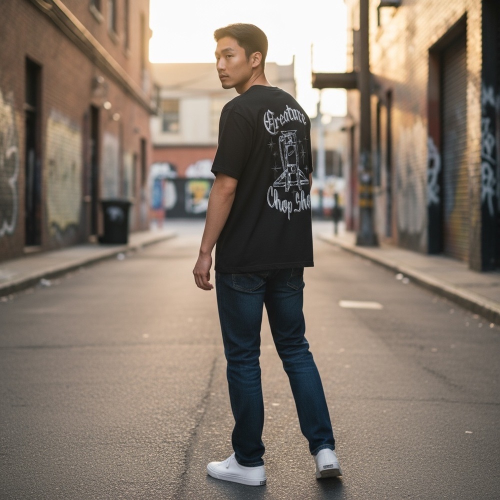 Black Graphic Short Sleeve Tee